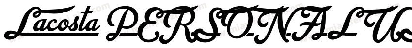 Lacosta PERSONAL USE字体转换